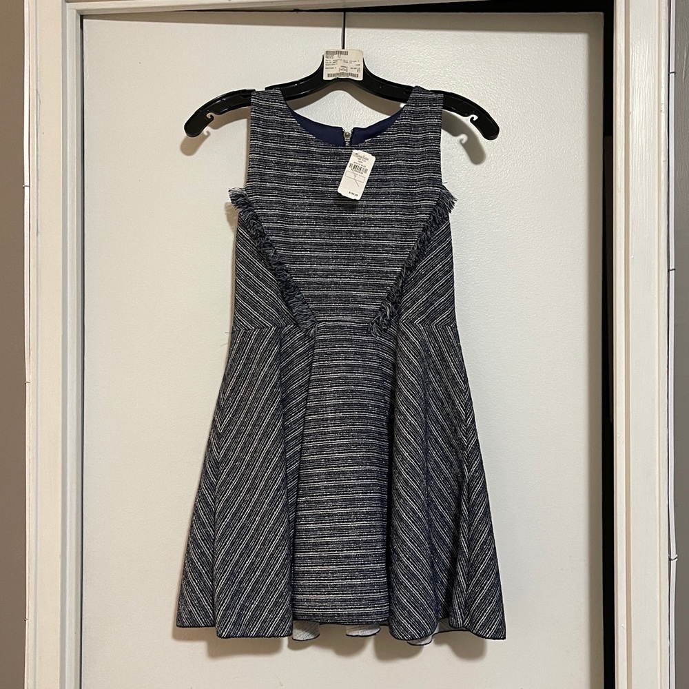 NWT Zoe LTD Navy and Silver Dress